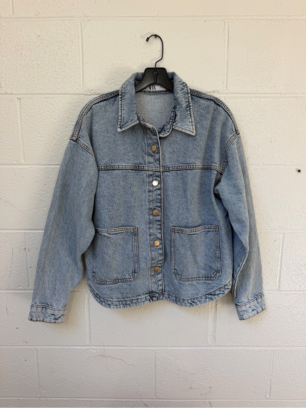 NWOT Zara Light Wash Denim Jacket